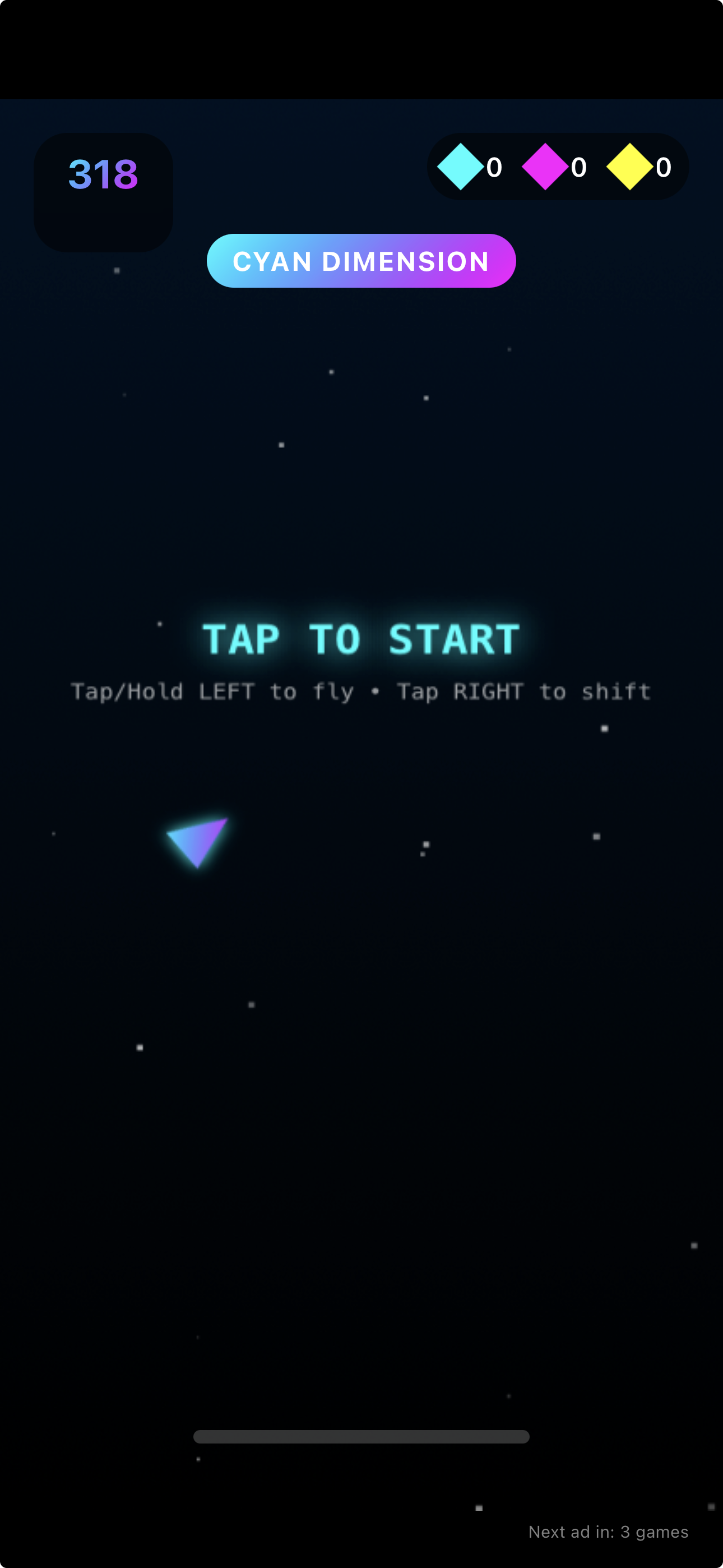 Game start screen